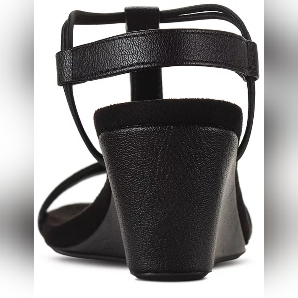 EUC black wedge sandals 9W - Picture 7 of 16